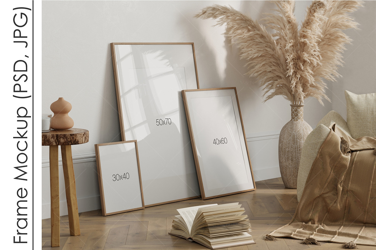 Frame Mockup PSD JPG, a Print Template by VNmockup (Photo 2 of 5)