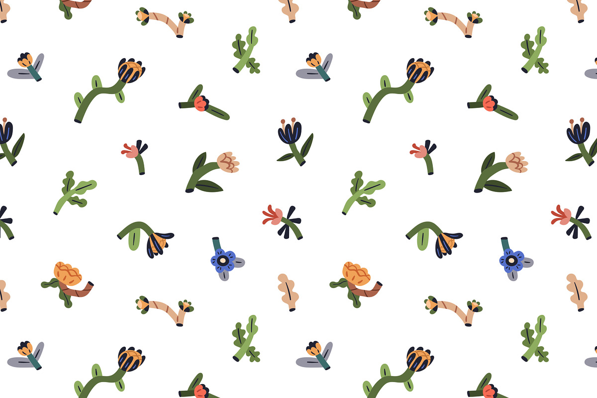 Abstract flowers, seamless patterns, a Pattern Graphic by Good Studio (Photo 4 of 11)