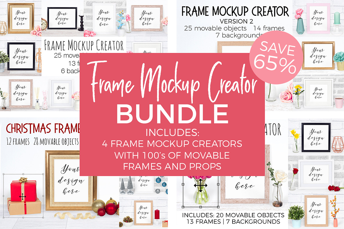 Frame Mockup Creator Bundle, a Product Mockup by Pixomize (Photo 1 of 7)
