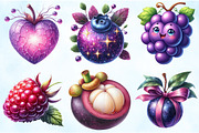Watercolor Purple Fruit Clipart, an Illustration by Craft Nest (Thumbnail 5 of 5)