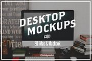 20 iMac & Macbook screen mockups, an iPhone Mockup by Madebyvadim (Thumbnail 1 of 5)