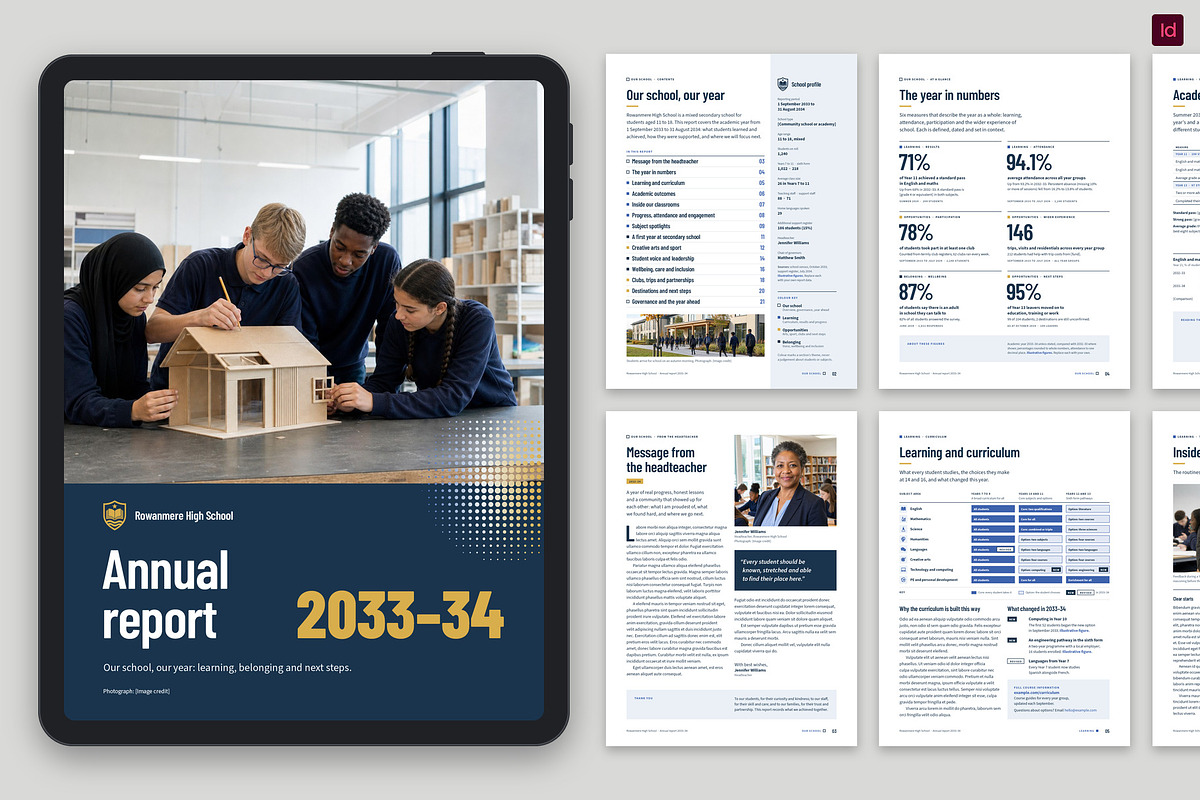 High School Annual Report Template, a Brochure Template by BrandPacks (Photo 1 of 6)