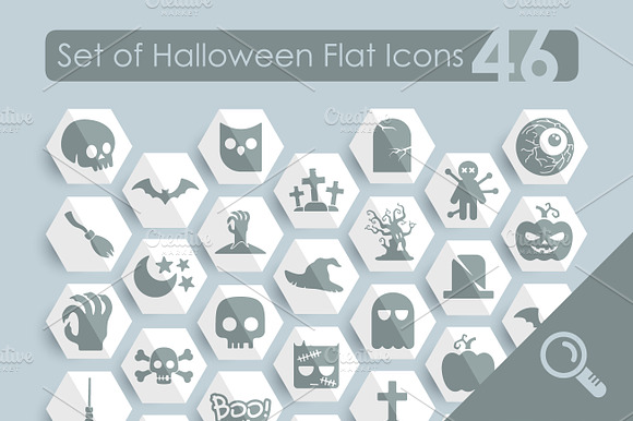 46 Halloween Flat Icons