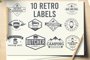 10 Retro Labels