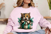 Whimsical Funny Birthday Cat Clipart, a Seasonal Illustration by Canvas Craft (Thumbnail 4 of 5)
