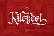 Kileydot | Blackletter Typeface, a Blackletter Font by Denustudios (Thumbnail 1 of 12)