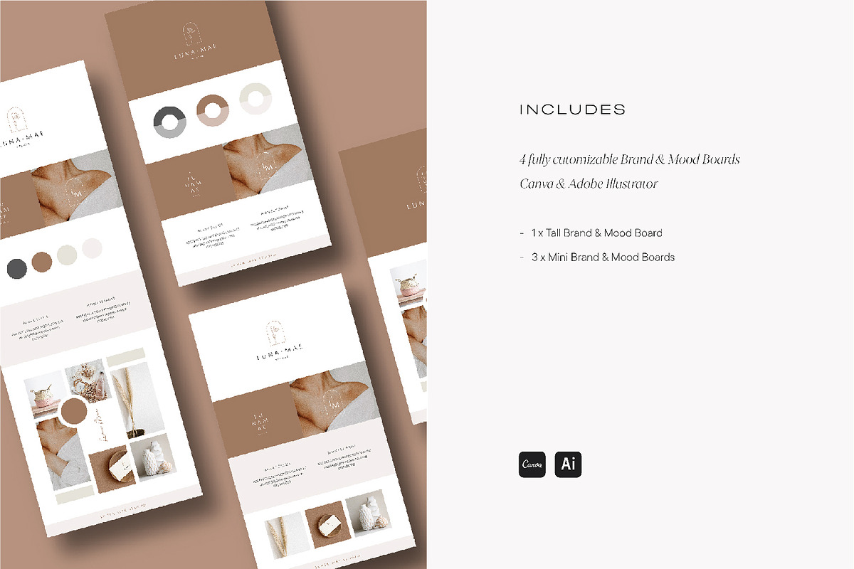 Brand & Mood Board Sheets, a Presentation Template by Wild Theory (Photo 3 of 7)