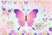 Butterflies and Flowers, an Illustration by Mia's Graphic Design (Thumbnail 4 of 11)