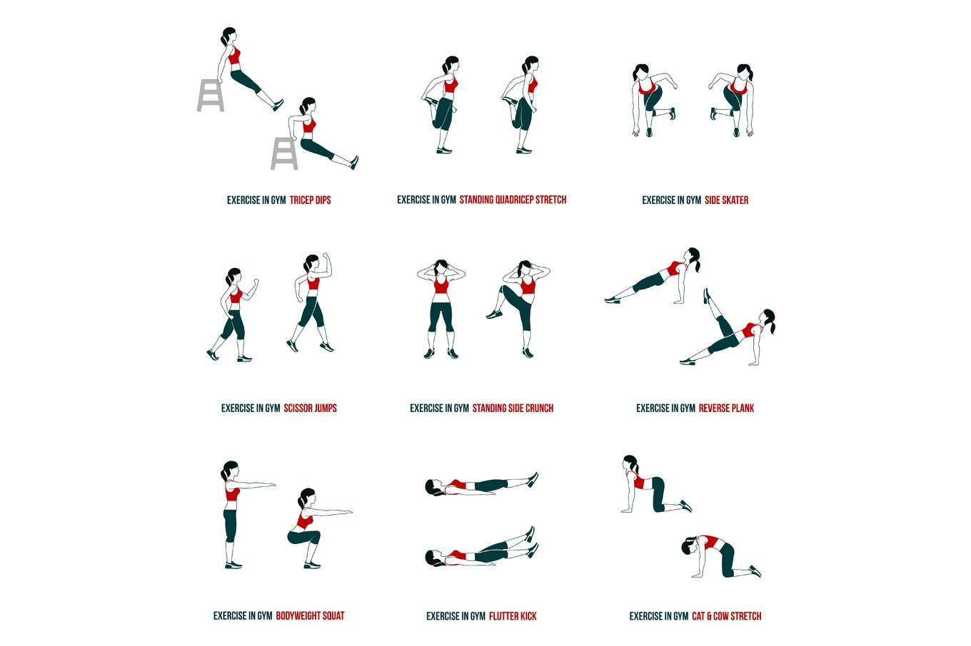 Aerobic And Workout Icons by Handy Trendy  Creative Market