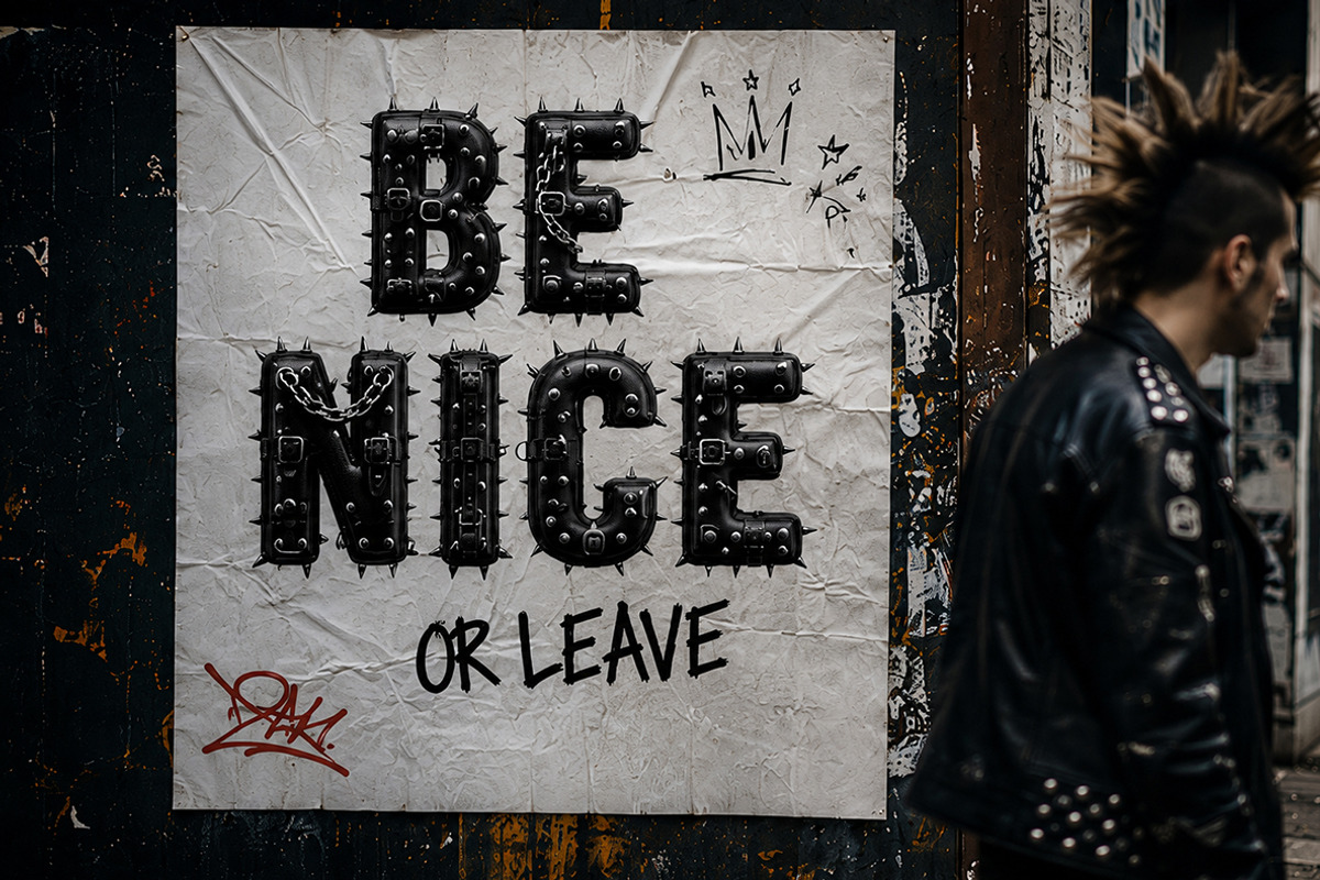 Black Punk Font, a Sans Serif Font by Handmadefont (Photo 11 of 18)