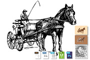 Vintage transport set, a Transportation Illustration by CatMadePattern (Thumbnail 6 of 7)