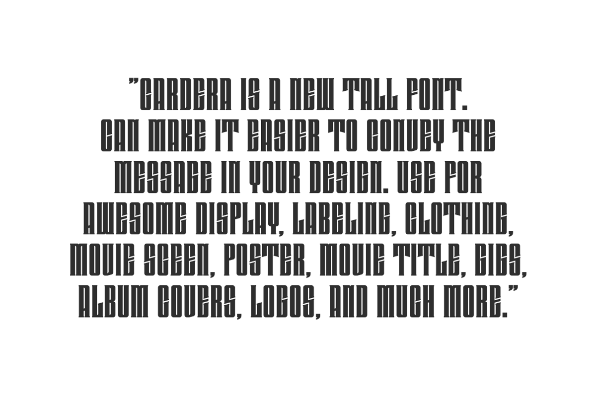 Cardera - Modern Tall Font, a Slab Serif Font by Viswal Studio (Photo 2 of 6)