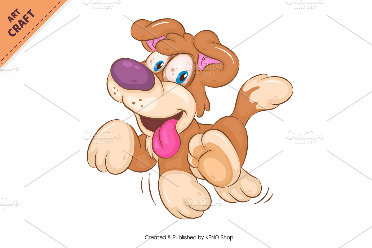 Set of Cartoon Dogs 01. Clipart., an Animal Illustration by KENO Mascots (Photo 5 of 7)