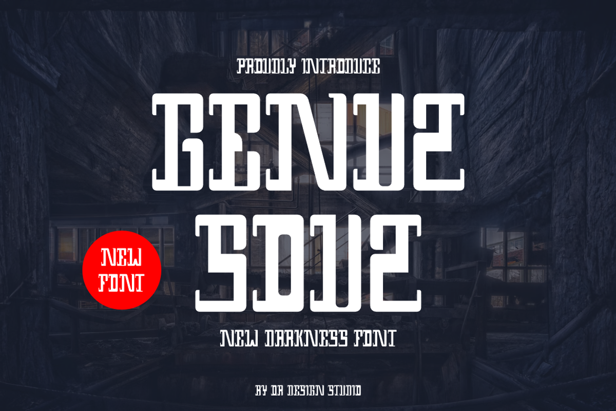 Genuz Souz Font, a Blackletter Font by QR Design Studio (Photo 1 of 6)