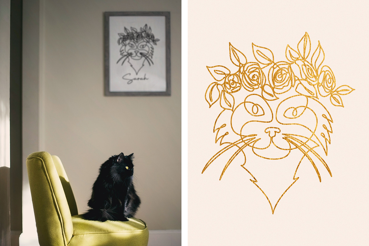 One Line Cats & Dogs: Elegant Pets, an Illustration by amber&ink (Photo 6 of 7)