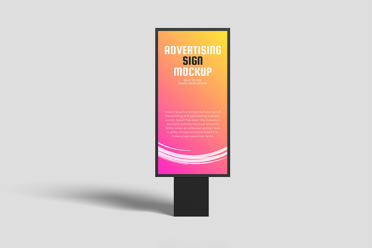 Advertising Sign Mockup, an Advertising Mockup by Graphicell (Photo 3 of 5)