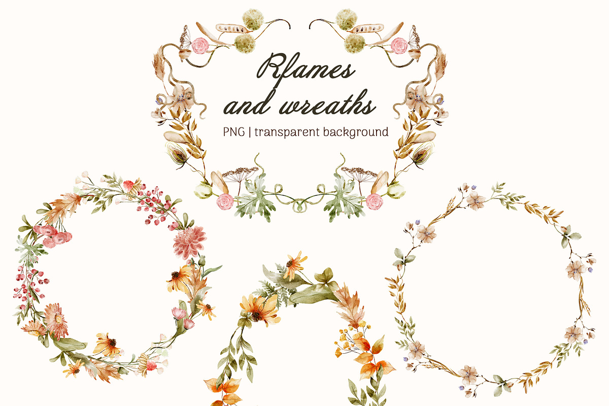 Autumn meadow Watercolor Floral, a Seasonal Illustration by Pattern + watercolor (Photo 6 of 14)