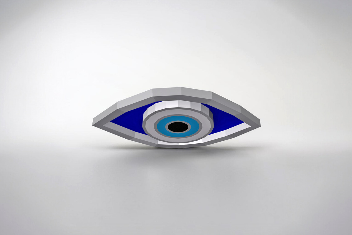 Evil eye charm - 3d papercraft, a Print Template by PAPER amaze (Photo 2 of 5)