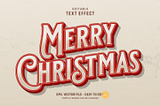 Merry Christmas Retro Text Effect, a Layer Style Add-On by zdson (Thumbnail 1 of 2)
