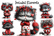 Valentine Grumpy Cat Clipart, an Illustration by cherrydesign (Thumbnail 2 of 4)