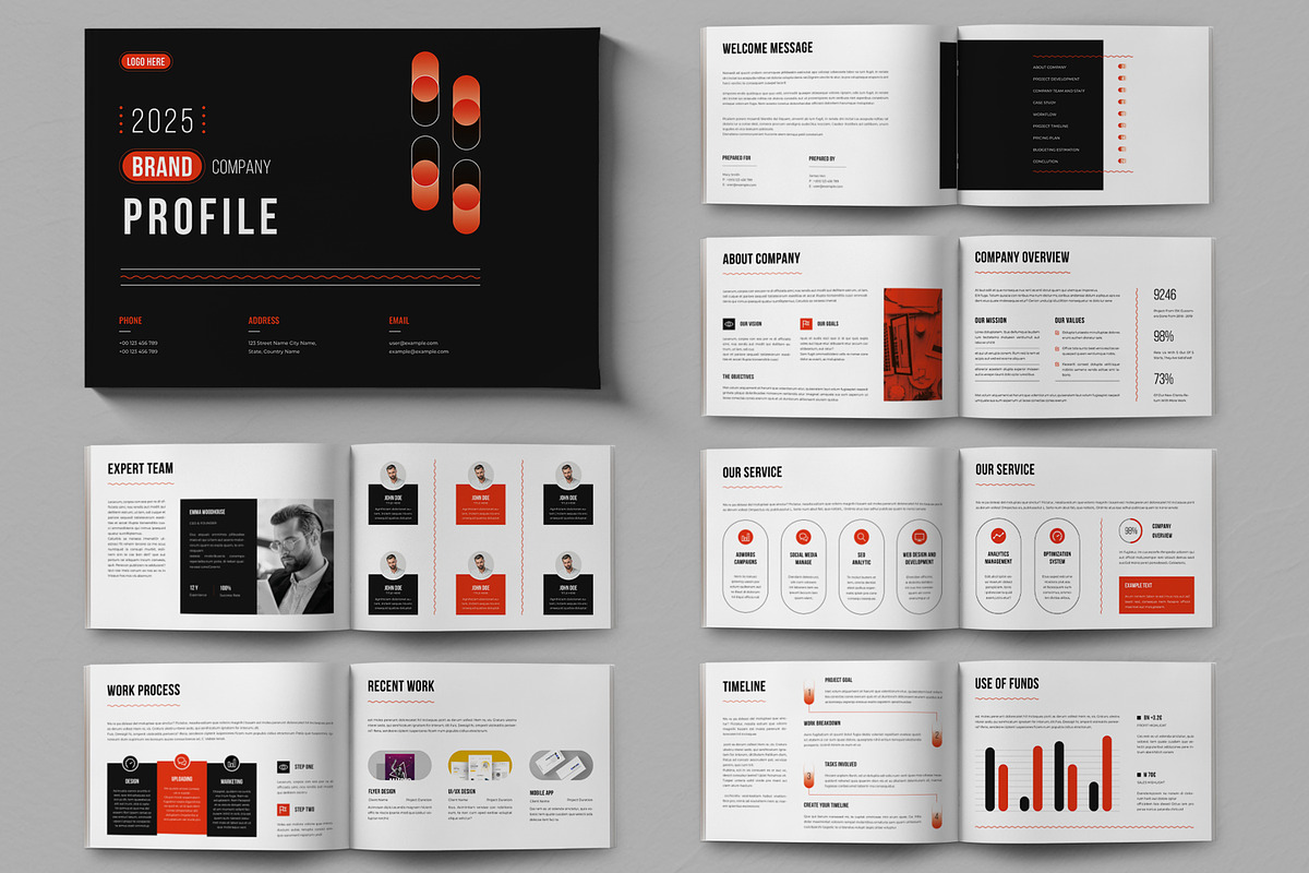 Brand Company Profile Layout, a Brochure Template by ContestDesign (Photo 1 of 5)