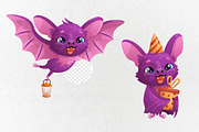 Cute cartoon bat, an Animal Illustration by VaraNa Art (Thumbnail 5 of 6)