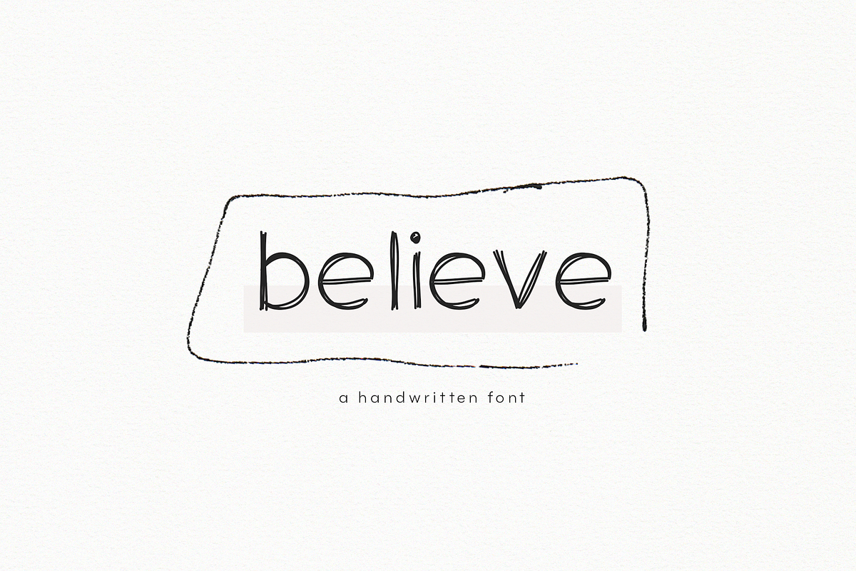 Believe - A Handwritten Font