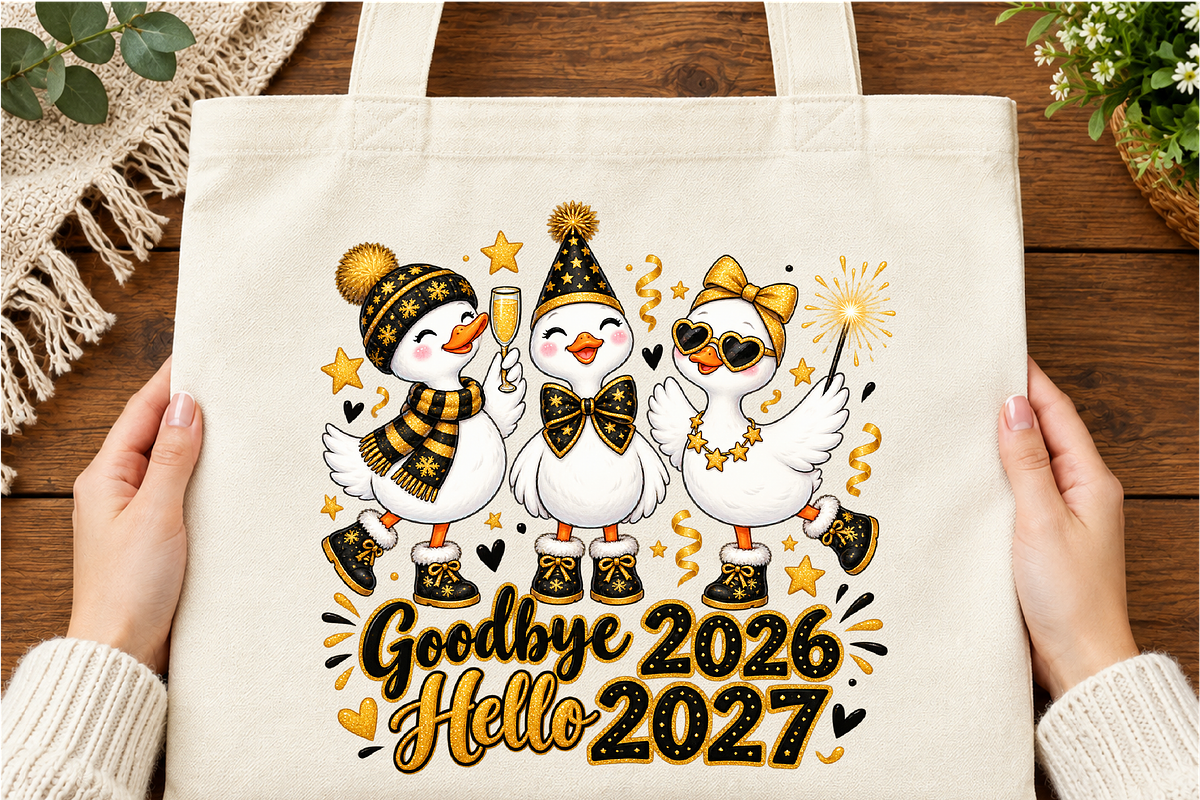 Glittery New Year Bird Celebration, a Seasonal Illustration by Printable Design Store (Photo 5 of 5)