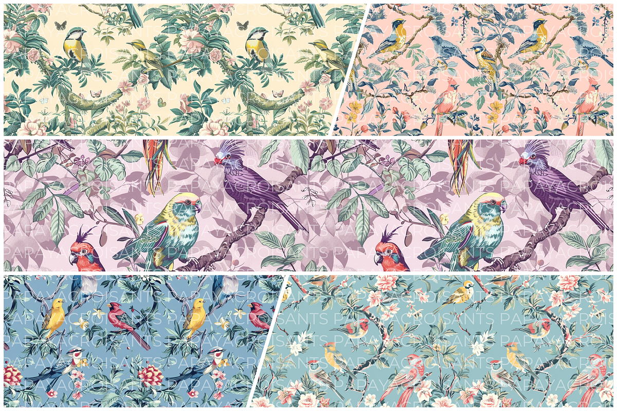 Exotic Birdy Seamless Pattern, a Pattern Graphic by STUDIO CHOTI (Photo 3 of 8)