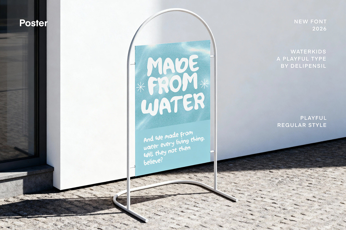 Waterkids - Water Kids style type, a Handwritten Font by delipensil (Photo 6 of 9)