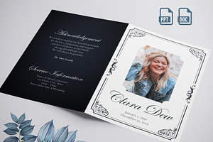 funeral program printing template