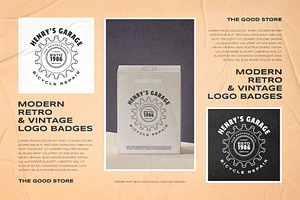 Modern Retro Logo Badges Bundle