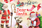 Christmas clipart. Santa clipart, an Illustration by EphrazyGraphics (Thumbnail 1 of 2)