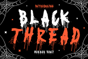 Black Thread Horror Font, a Font by PutraCetol Studio (Thumbnail 1 of 5)