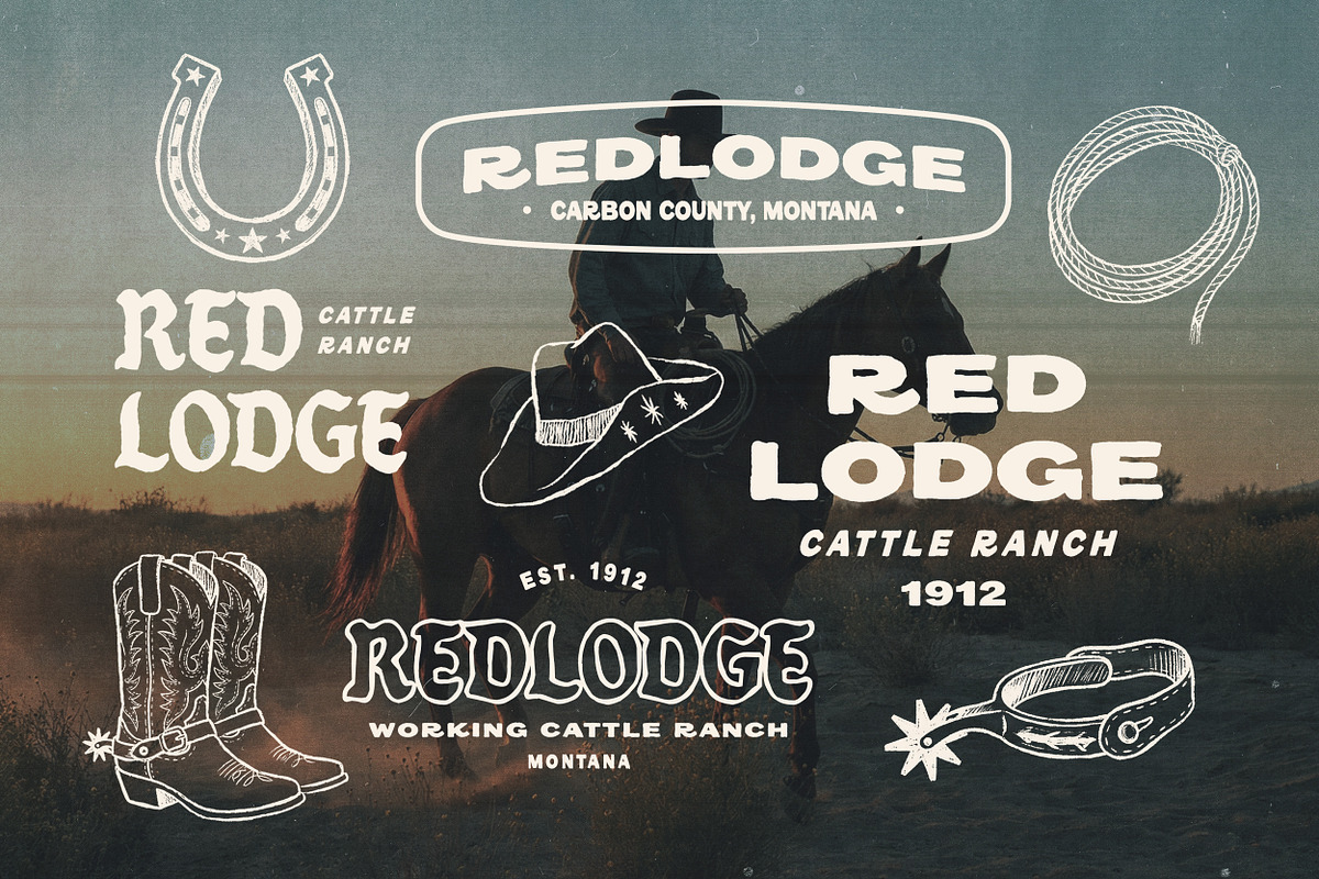 REDLODGE FONT DUO + Extra, a Handwritten Font by Davide Bassu (Photo 8 of 14)