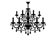 Elegant Chandelier Silhouette Bundle, an Object Graphic by hafijul (Thumbnail 2 of 4)