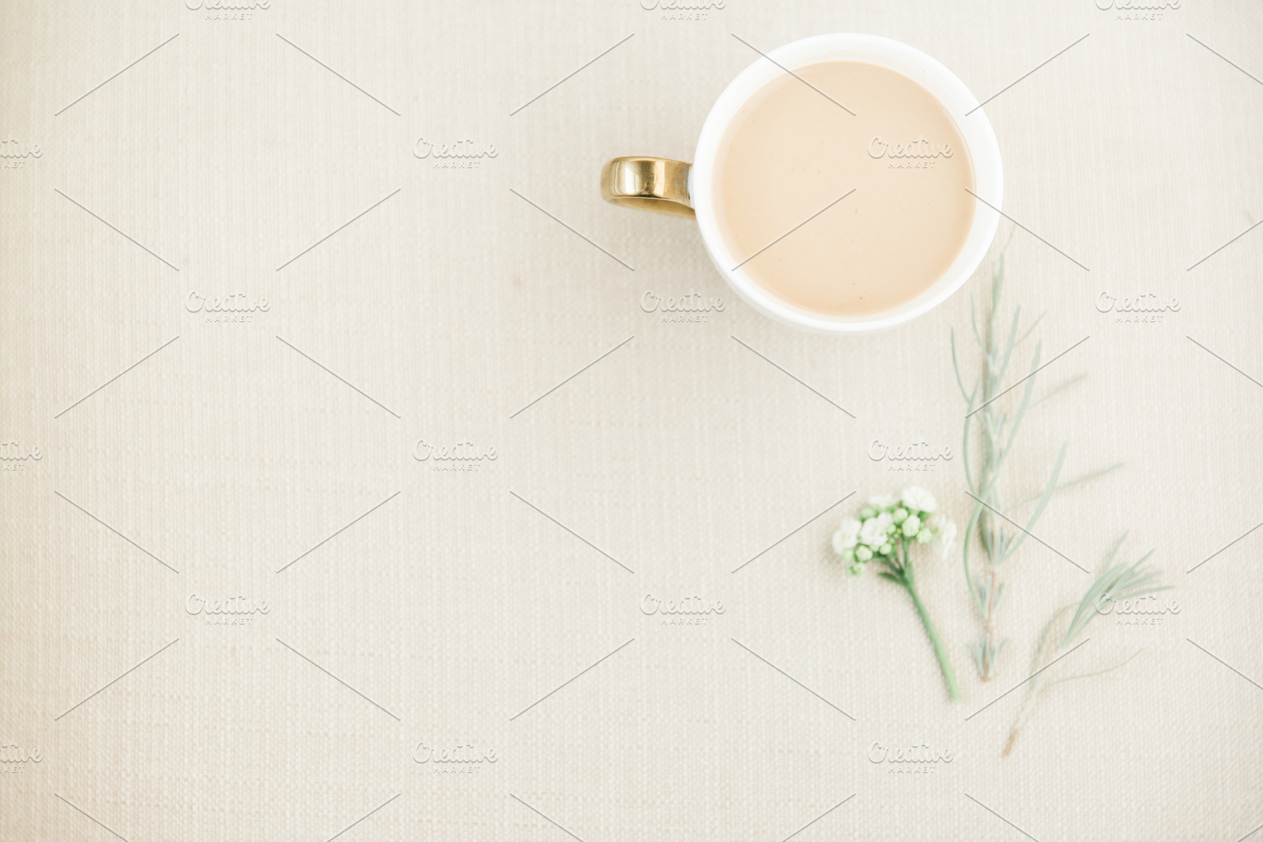 Coffee + Greens Neutral Stock Image, a Photo by Fine Stock Art