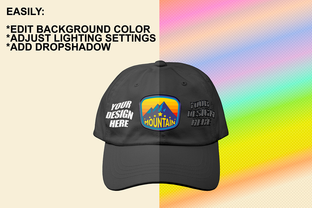Dad Cap Mockup Yupoong 6245CM, a Hat Mockup by Infinity Mockups (Photo 5 of 8)