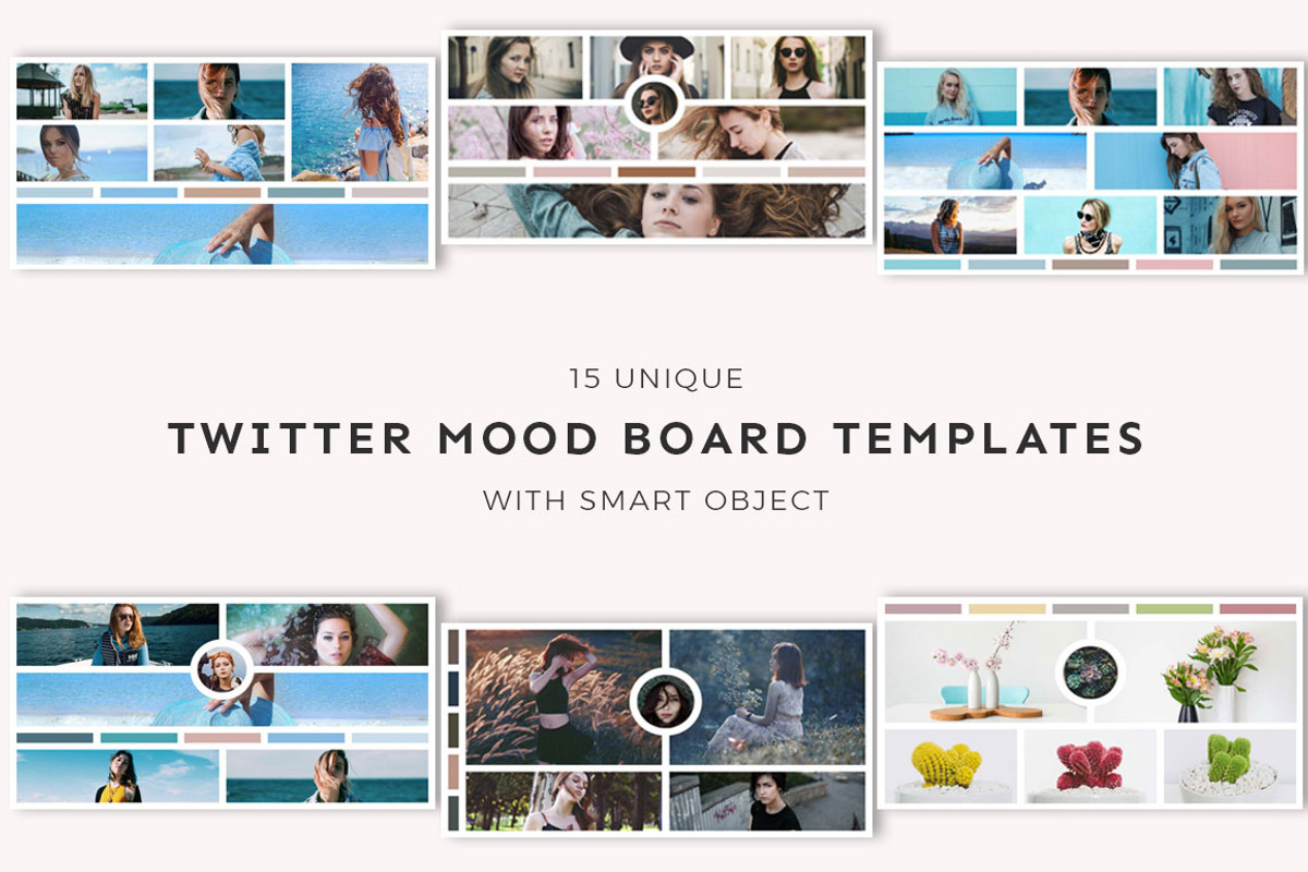15 Twitter Mood Board Templates, a Social Media Template by Creativetacos (Photo 1 of 5)