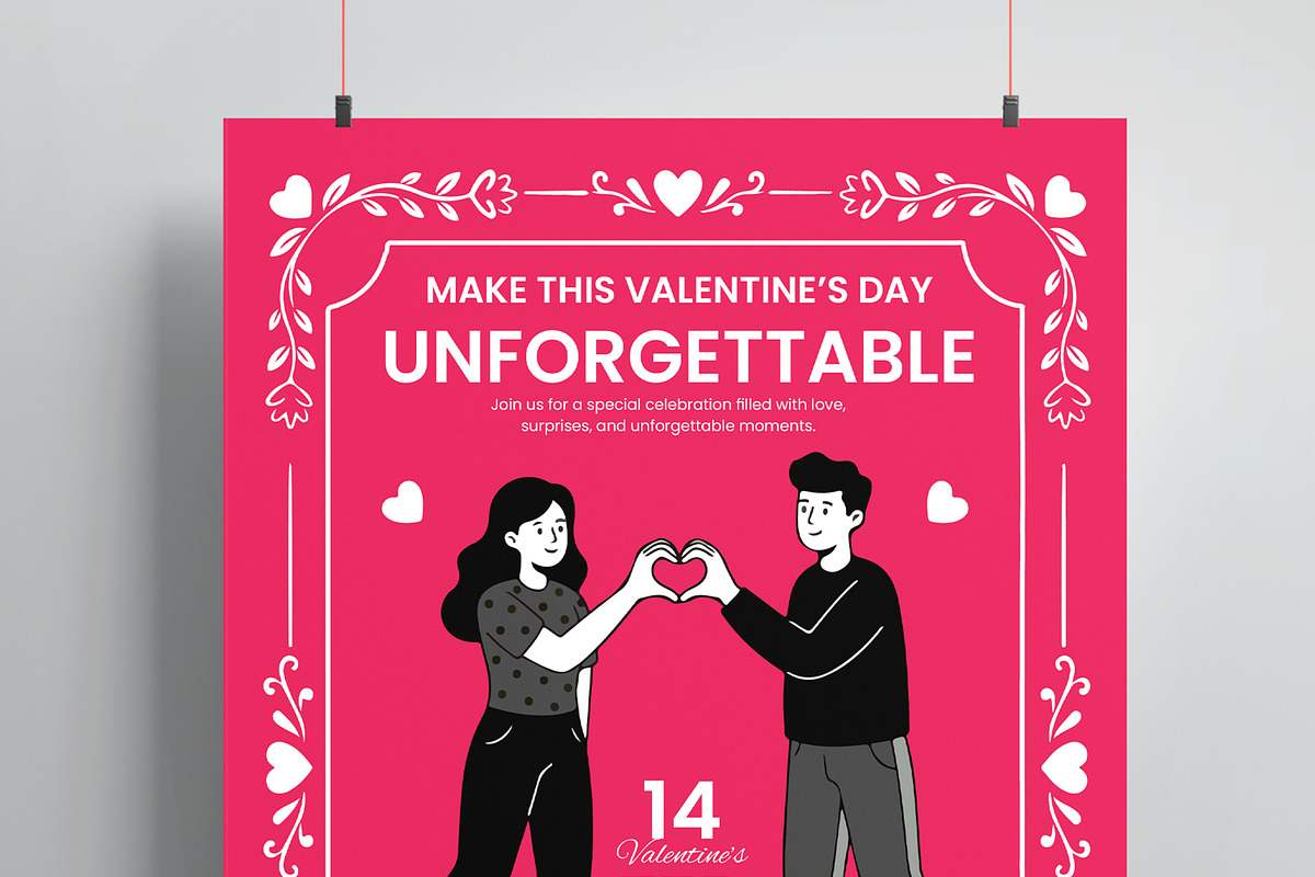 Valentines Day Flyer Template, a Stationery Template by MightyDesign (Photo 2 of 8)