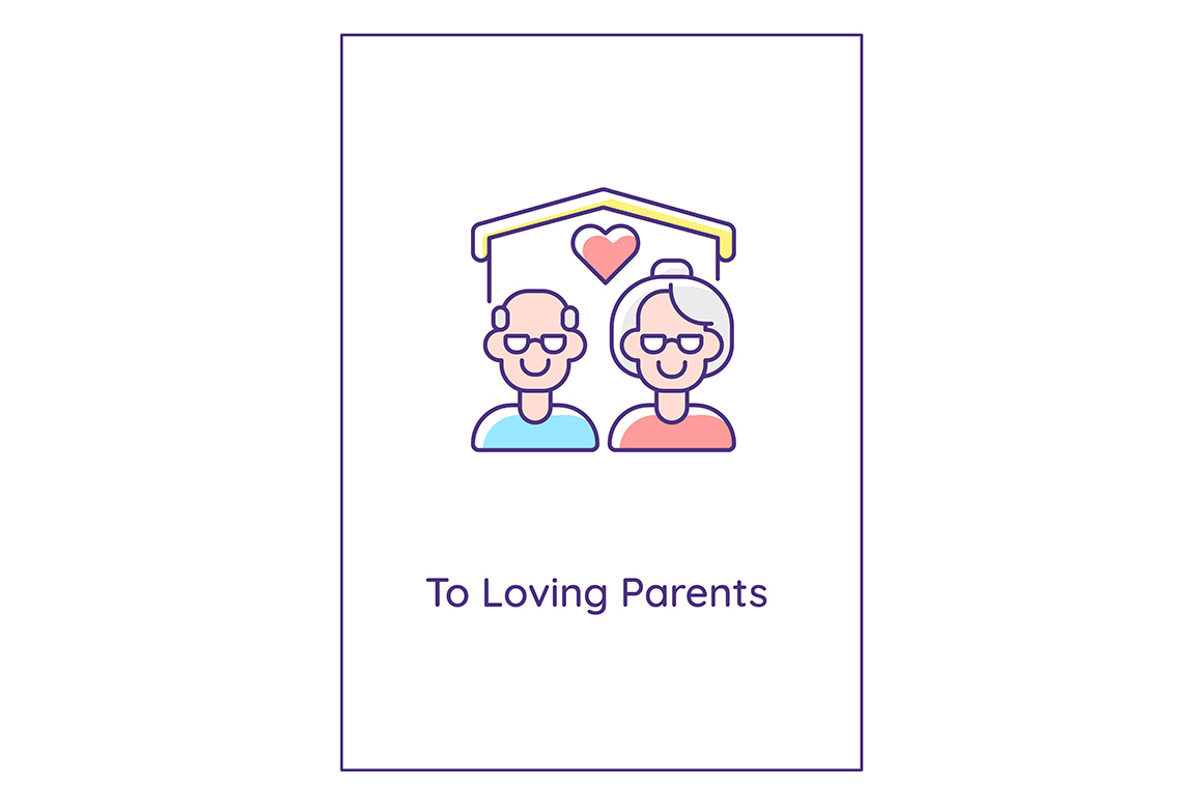 To loving parents greeting card, a Flyer Template by IMG Visuals