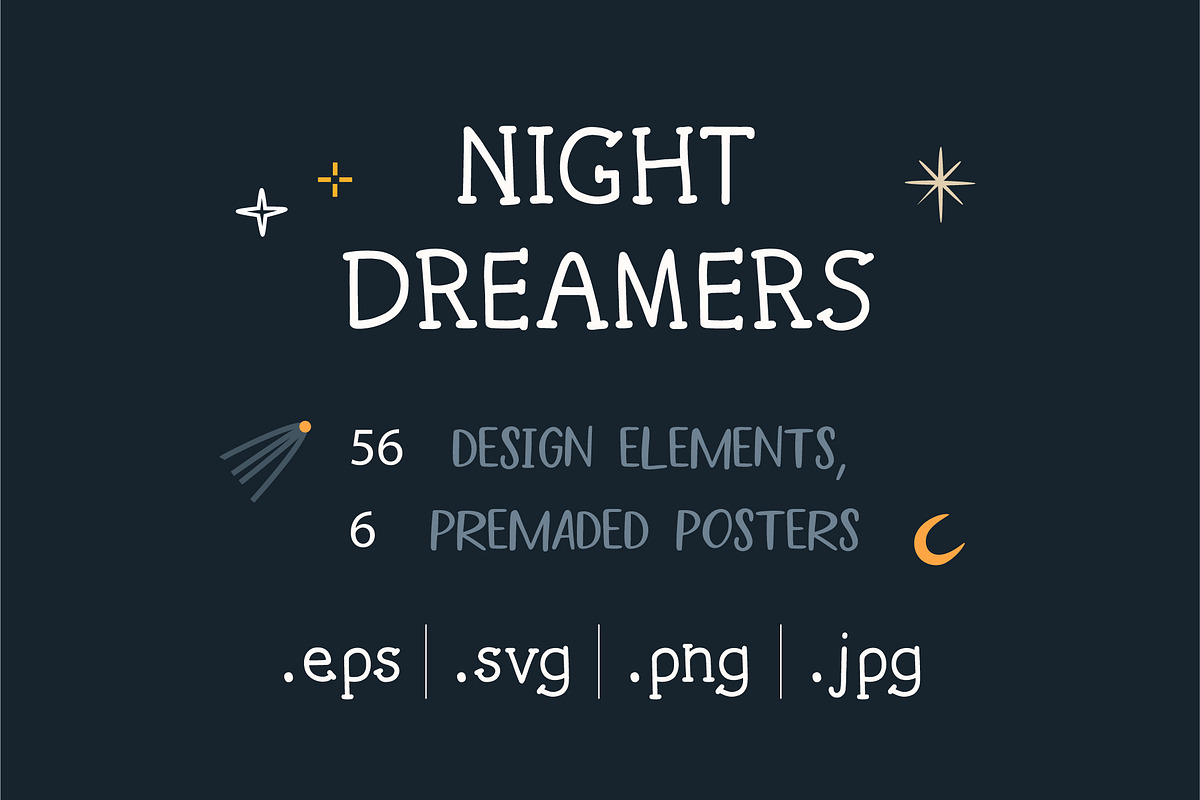 Night dreamers digital bundle., a Decorative Illustration by Unicornspedia (Photo 3 of 5)