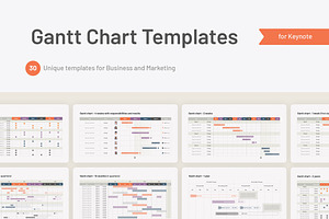 Gantt Chart Keynote Templates