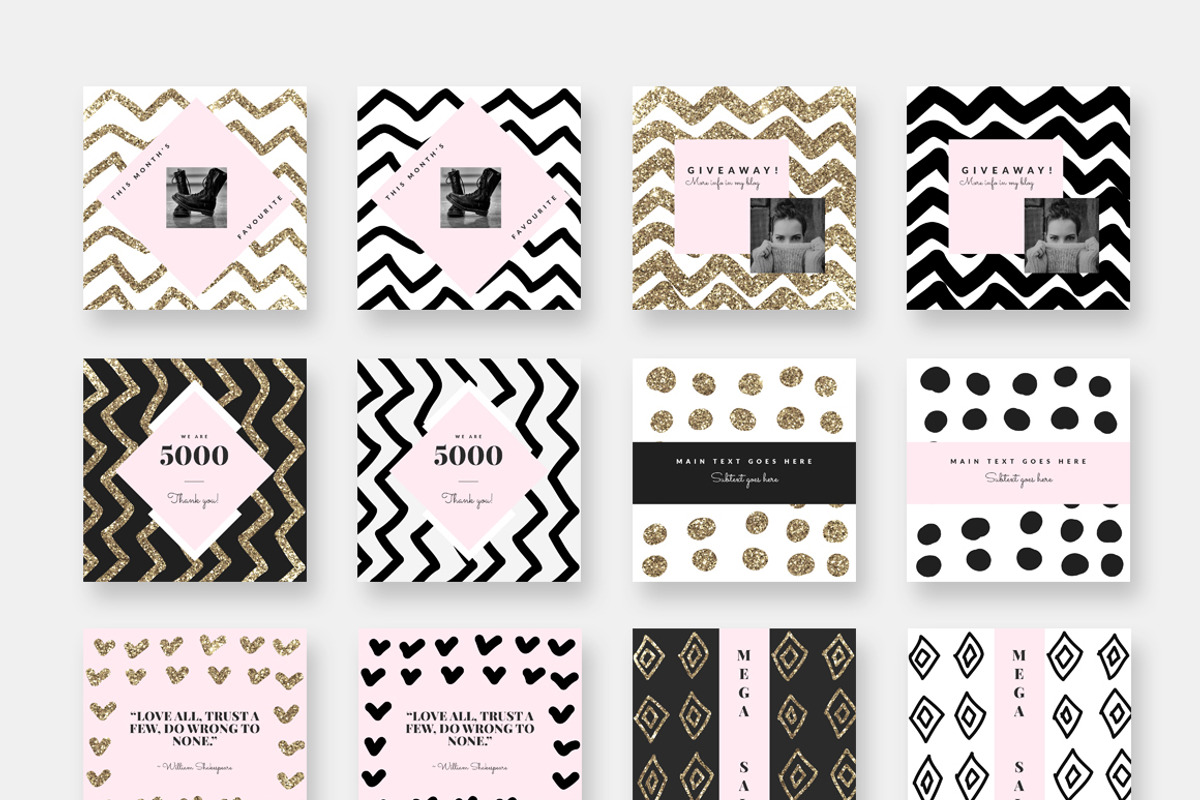 90% OFF | BUNDLE-Instagram Templates, a Social Media Template by CreativeFolks (Photo 25 of 36)