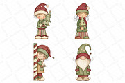 Christmas Gnome Clipart, an Illustration by DreamPrint404 (Thumbnail 5 of 6)