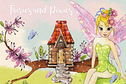 Fairies Clipart Images, an Illustration by Whimseez (Thumbnail 1 of 5)