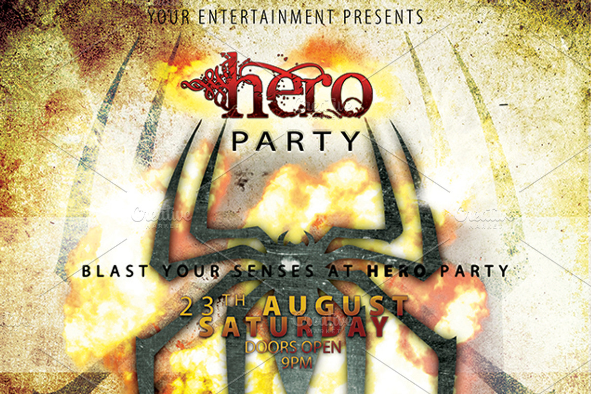 My Hero Party, a Flyer Template by zheksha (Photo 5 of 5)