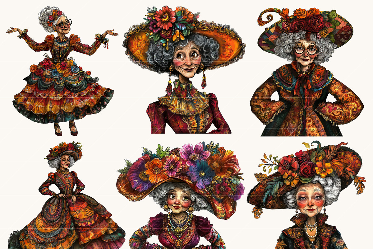 Old Victorian Ladies Clipart Bundle, a Person Illustration by Design Scotch (Photo 4 of 8)