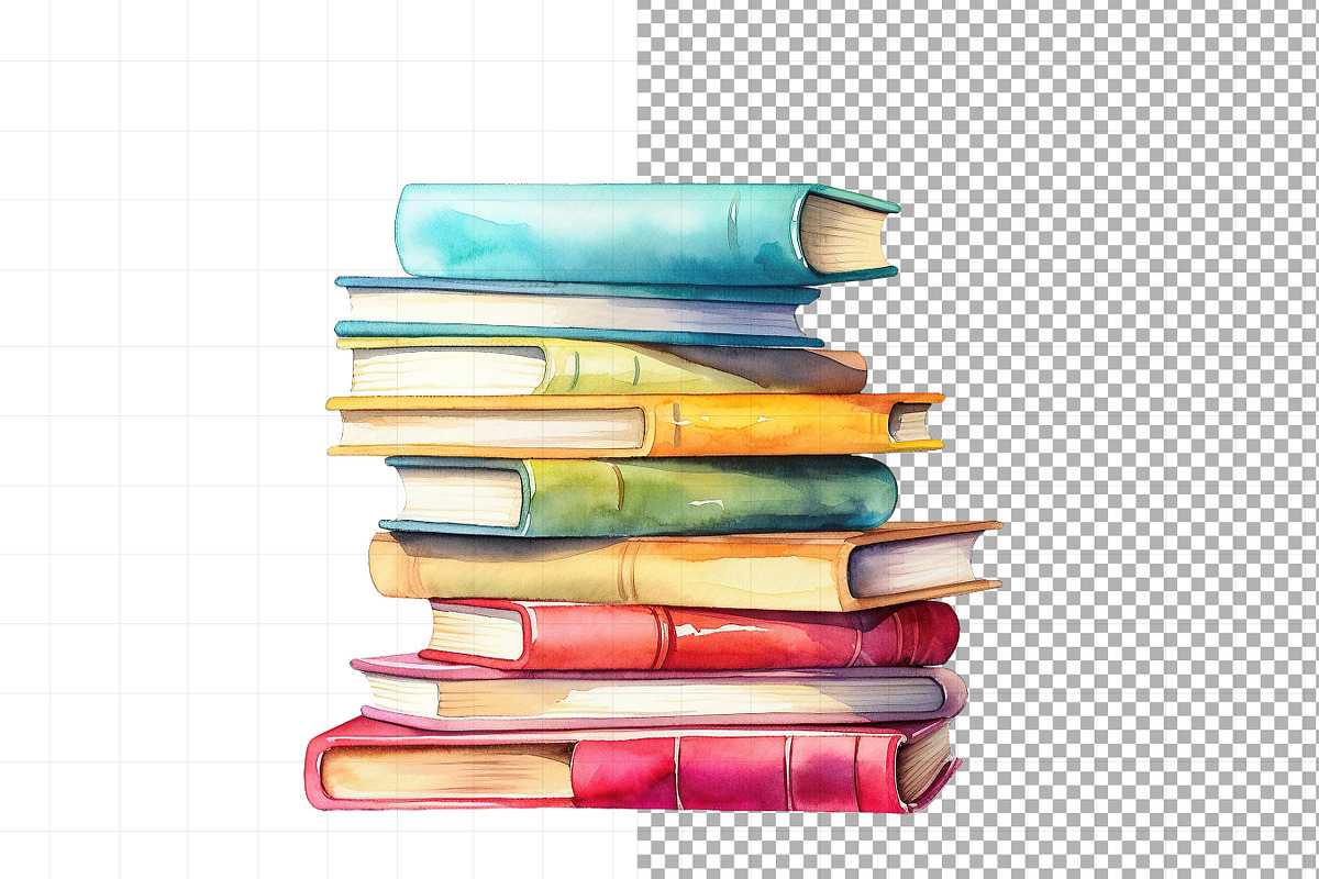 Stack of Books PNG, an Object Illustration by PaintPixelCo (Photo 4 of 6)