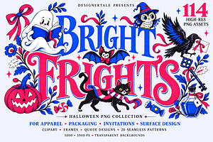 Bright Frights Halloween PNG Bundle